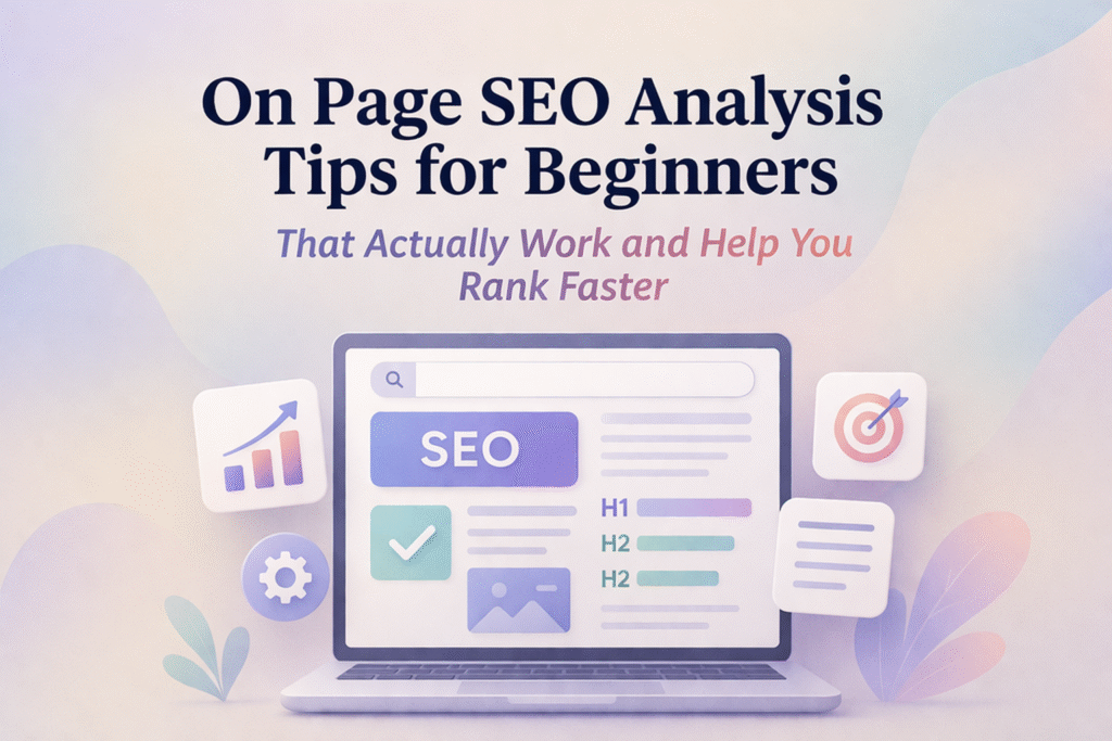 On Page SEO Analysis Tips for Beginners That Actually Work and Help You Rank Faster